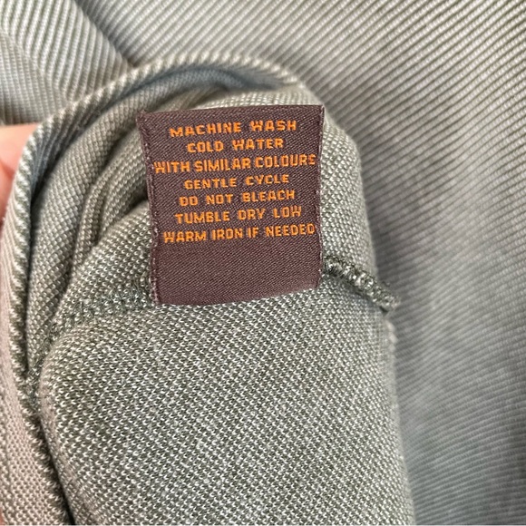 Comstock & Co 1/4 Zip Pullover Mock Neck Green White Sz Large - Picture 8 of 12